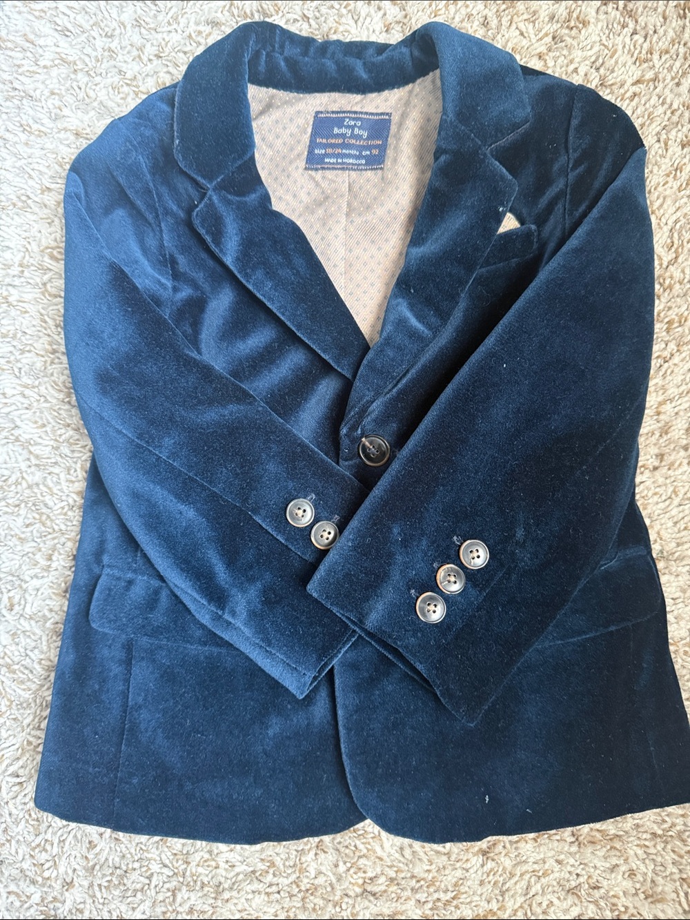 Zara Baby Boy Velvet Blazer, Dress Pant set